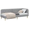 Corner Bed Frame Light Grey 80 x 200 cm Fabric