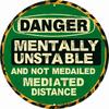 1pc Wooden Sign "Mentally Unstable and Not Fully Medicated Keep Safe Distance" - Vintage-Inspired Wall Art Decor for Home, Bar, Club, Cafe - Rusti