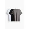 H M dryMove SporT T sHirTs 3 Piece seT wHiTe Dark Grey Black