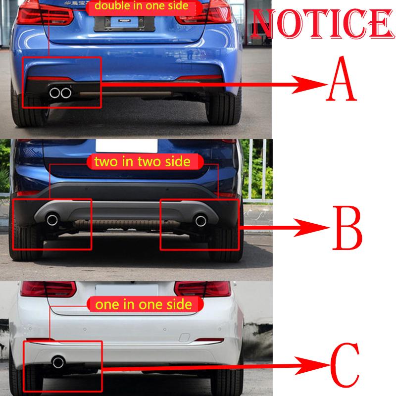 2Pcs Carbon Car Exhaust Rear Muffler Tail Tip End Pipe Cover For BMW Series 3 E30 E36 E46 E90 E91 E92 E93 F30 F31 F34 G20 F35 M3
