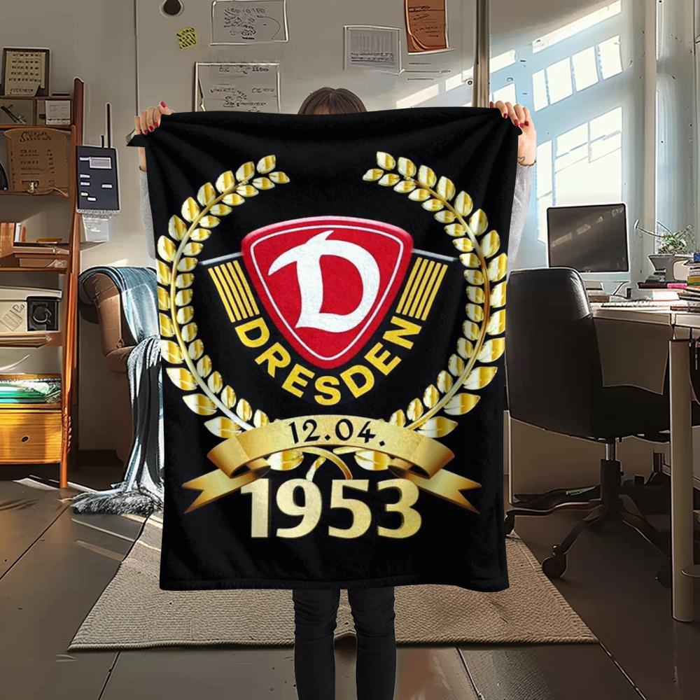 1PC SG Dynamo Dresden Print Flannel Blanket, High quality Comfortable for All Seasons, Home Decor, Warmth and Comfort, Perfect for Christmas Gifts149