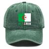 Кепка с флагом Алжира 100% хлопок Snapback Бейсболка Мужская Кепки Подходящие Простые Регулируемые Бейсболки Один размер подходит всем