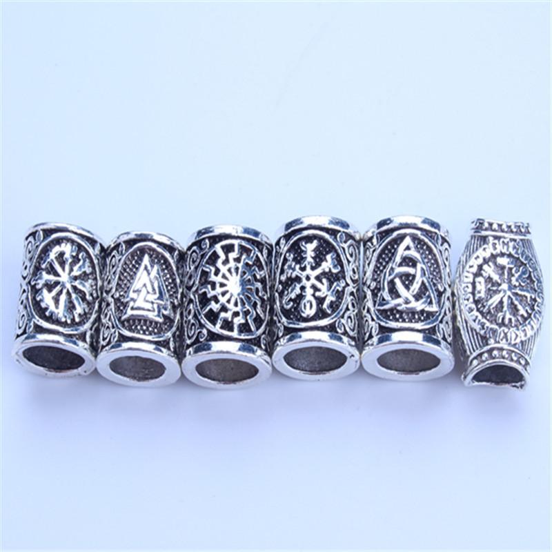 5pcs/bag Silver Metal Hair Rings Braid Dreadlocks Bead Hair Cuffs Dread Tube Charm Dreadlock for DIY Hair Accessaries