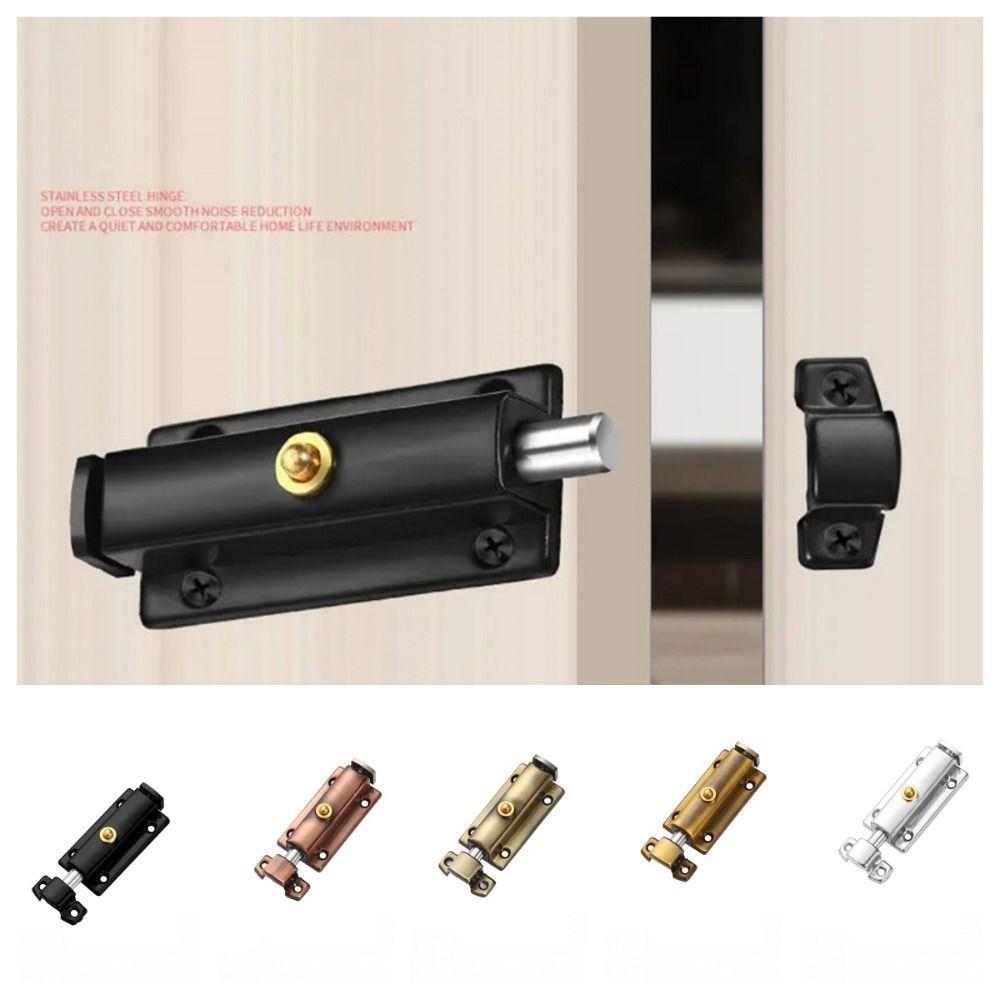 Spring Automatic Door Bolt Anti-theft Door Hasps Retro Door Buckle  Guard