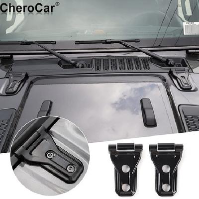 2 шт. Черная накладка на петлю капота для Jeep Wrangler JL JLU JT 2018-