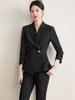 Элегантный черный женский пиджак с длинным рукавом для профессионального использования в салонах красоты