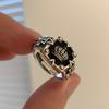 Кольцо Retro Crown Hip hop Heavy Industry Dark Ring Женский крест Открытое кольцо Указательный палец