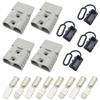 PLEAVIT Anderson Connector Connector 50A Gray Quick Connect Terminal Convert Connector Waterproof 4pcs