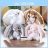 Floppy Eared Rabbit Plush Toy Keychain Stuffed Animal Bag Charm Gift For Girls Kids