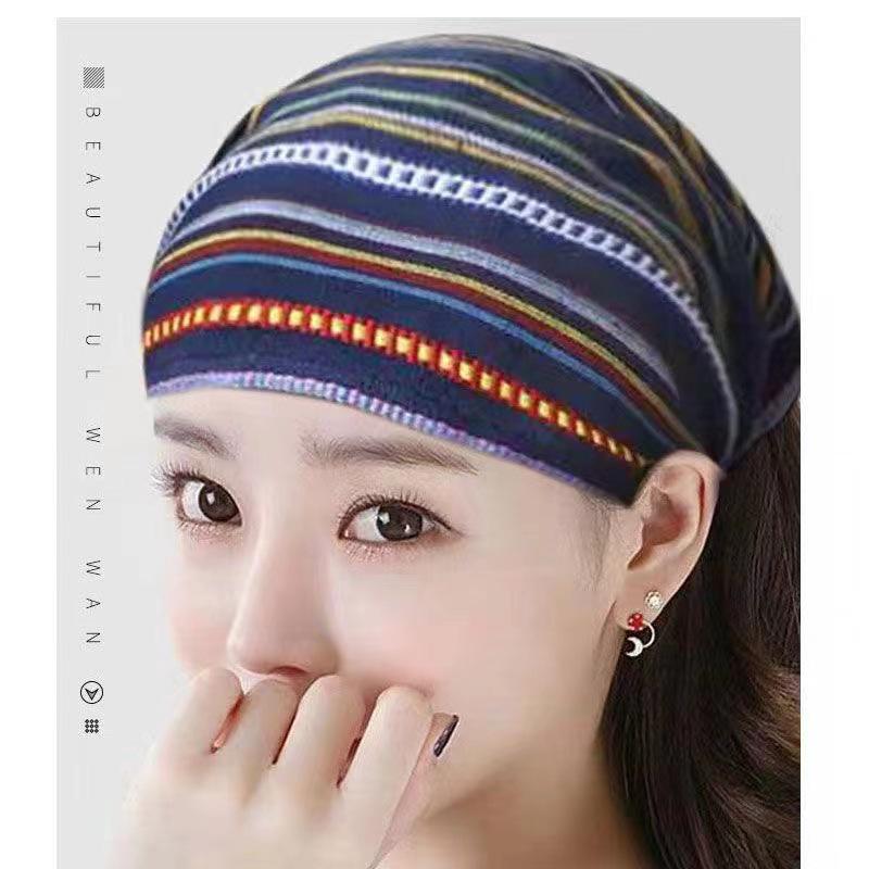 Широкая повязка на голову из хлопка и льна с вышивкой для женщин - универсальный аксессуар для волос