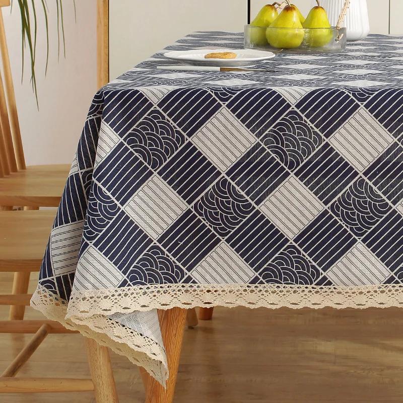 Ins Цветочные скатерти Ретро Хлопок Льняной журнальный столик Обеденный Чехол Скатерть Коврик для пикника Фото Фон Ткань Декор комнаты