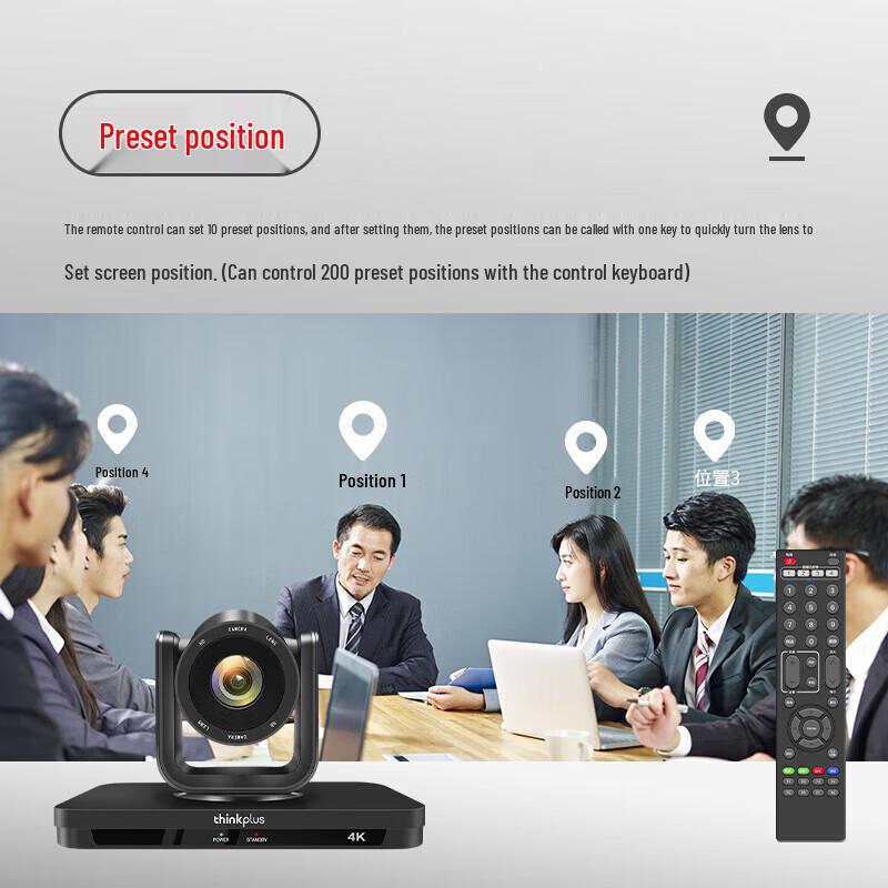 Lenovo thinkplus 4K AI Tracking 20x Zoom Video Conference Camera (CN version)