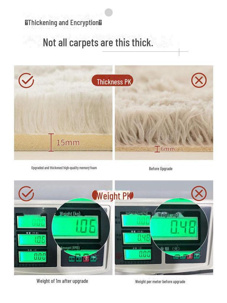 Модный плюшевый ковер для спальни и прикроватный коврик для девочек