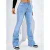VIONA Women Flare Stretch Moustache Jeans Fashion Skinny Bell Bottom High Waist Gray Denim Pants Lady Classic Y2K Punk Long Trousers