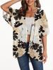 Women Printed Chiffon Sunscreen Cover Cardigan Top
