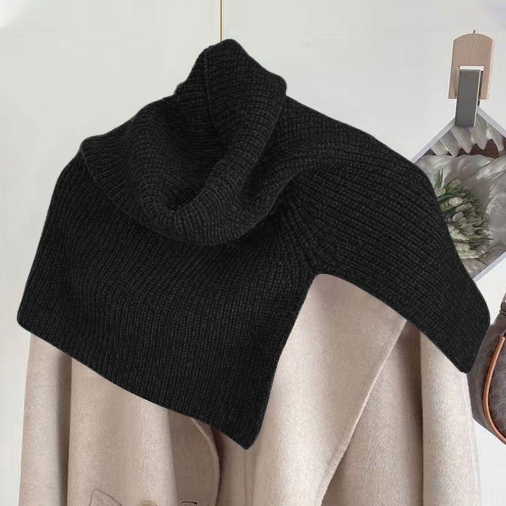 Winter Supplies Neck Wrap Shawl Solid Color High Collar Cross Scarf Gift Knitted Scarf