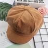 Windproof Corduroy Baseball Caps Vintage Newspaper Hat Autumn Winter Sun Cap  for Women Girls