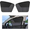 2PCS Car Window Shades, Magnetic Curtains Auto Front Seat Side Window Covers with Half Shade, Double Layer Mesh Sun Block UV Protection Covers for