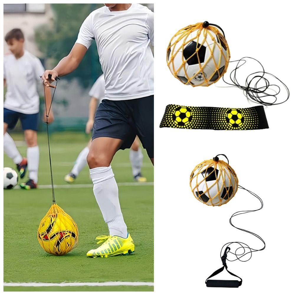 Kicking Ball Control Trainer Elastic Belt Football Training Equipment  Kids Adults