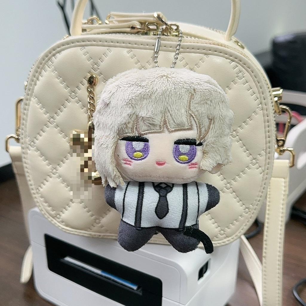 Anime Bungou Stray Dogs Plush Pendant Cosplay 10cm Osamu Dazai Edogawa Rampo Cute Soft Stuffed Doll Keychain Bag Decoration Toy