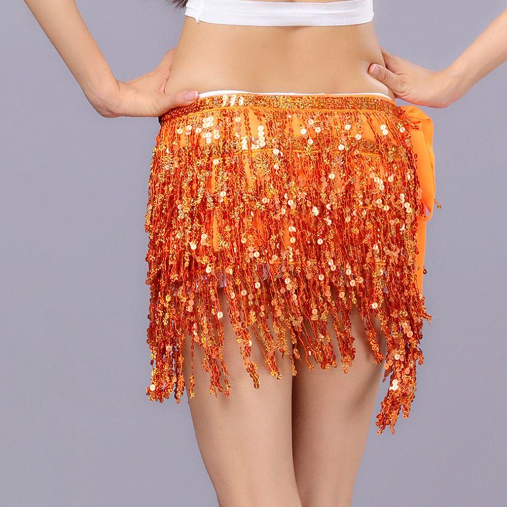 Sequins Dance Belt High Waist Waist Chain Fashion Hip Scarf  Women