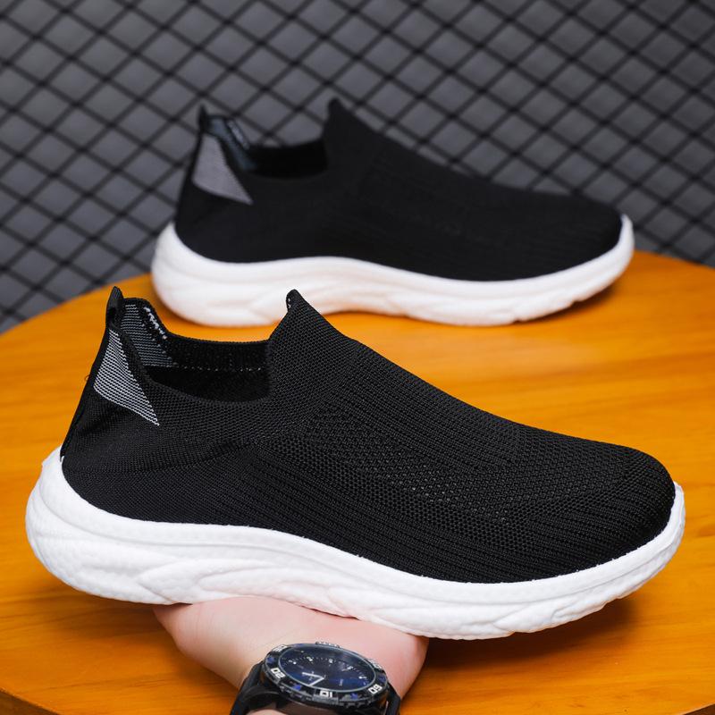 Spring men's shoes new fly-woven socks shoes breathable ultra-light sports shoes casual shoes men's mesh shoes