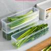 4-Pack Kitchen Long Rectangular Food Storage Containers, Plastic Reusable Refrigerator Organizer Boxes