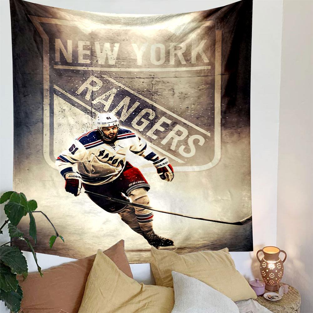 Гобелен New York Rangers для подвешивания на стену, Логотип НХЛ по хоккею, Настенный декор для спальни, гостиной, общежития