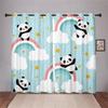 Милая мультяшная панда граффити серия дети дети светофильтрующие шторы оконные шторы для гостиной спальни 2 шт декор