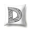 Polyester Pillow Case Pencil Drawing Geometric Decorative Print 26 English Letters Pillow Cushion Cover Simple
