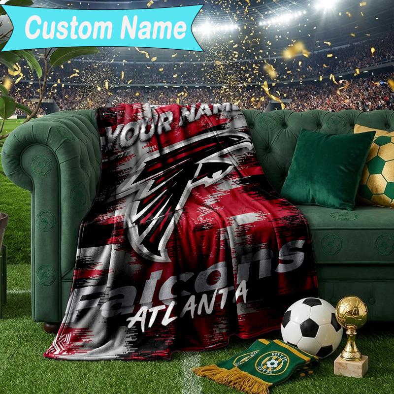 Custom Name Blanket Atlanta Logo Blanket Bedding Blanket for Travel, Camping, Living Rooms, Offices, Sofas, Fan Christmas gift
