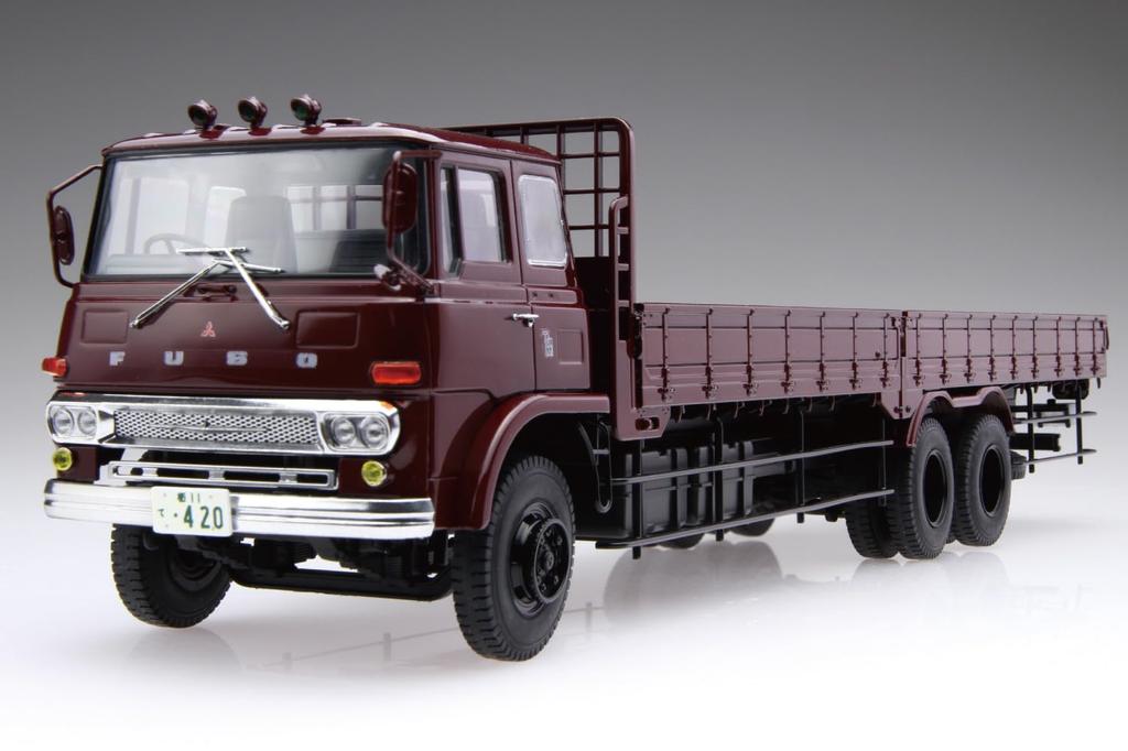 Aoshima Bunka Kyozai The Truck 01 Mitsubishi Fuso T951 Late Model Flatbed Plastic Model Kit Co., Ltd. (AOSHIMA) No. 1/32