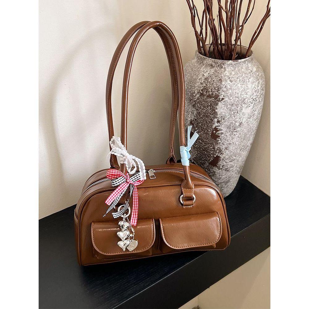 Индивидуализированная сумка Maillard для поездок на работу, женская, весна-лето 2025, винтажная, универсальная, студенческая, большой вместимости, сумка для поездок на работу, сумка через плечо