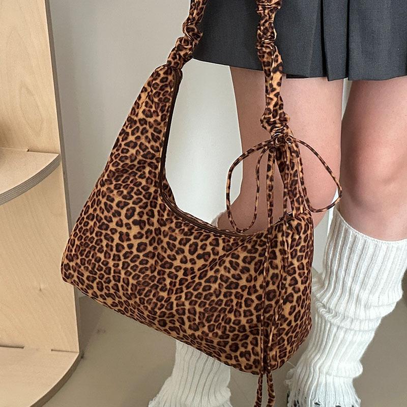 Премиальная сумка с леопардовым принтом, женская, ленивая, повседневная, универсальная, подмышечная сумка, модная сумка через плечо
