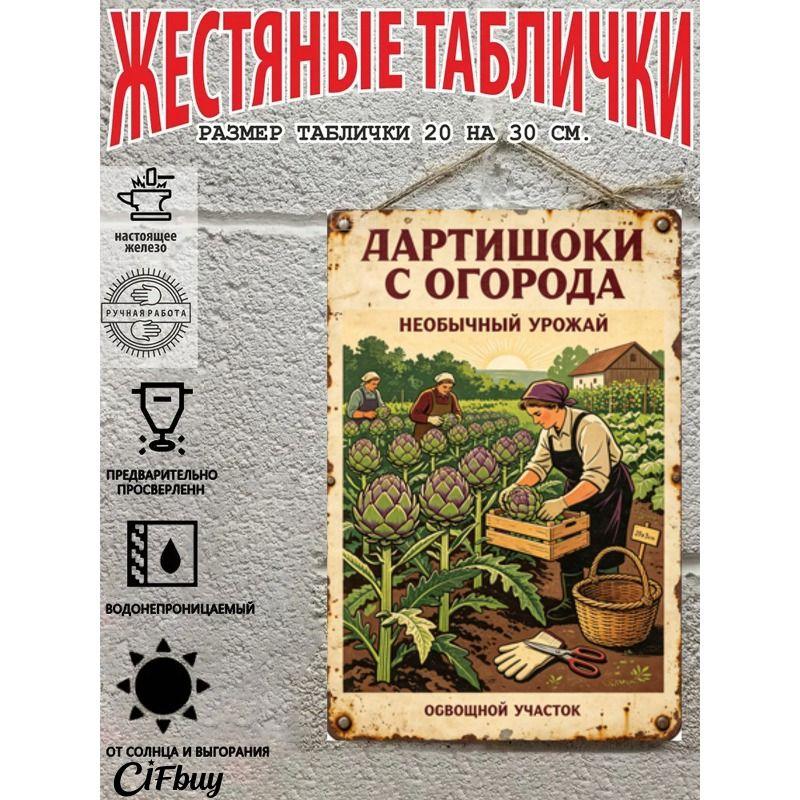Винтажная металлическая настенная табличка, Декоративная жестяная картина для домашнего декора, 20x30 см