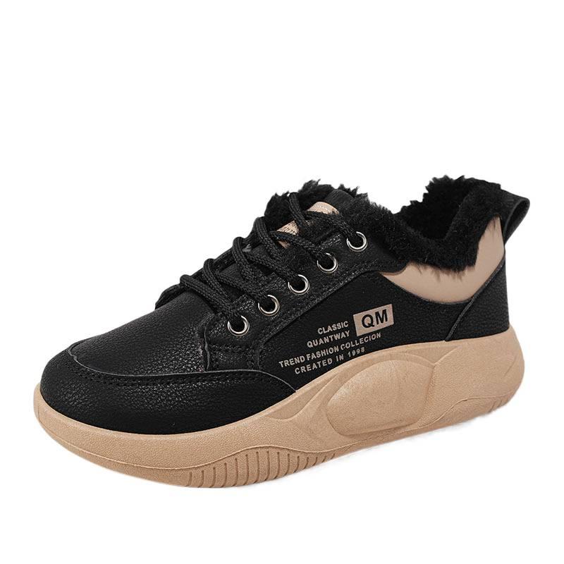 Женские мохнатые зимние теплые дутики с толстой подошвой, на платформе, противоскользящие, для ношения на улице, для отдыха, тренировок, спортивная обувь, хлопковые сапоги