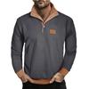 Men's Pullover Long Sleeved Stand Up Collar Sweatshirt Casual Collar Base Shirt