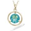 [R3802] - Gold Plated Pendant 'Sissi' Green Gold - 11 Mm
