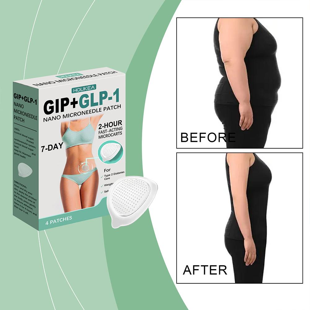 1/2/3Boxes GIP+GLP-1 Nanos Microneedles Patch Microneedles Patch Gentle Body Slimming Stickers Daily Lazy Care Patch Unisex