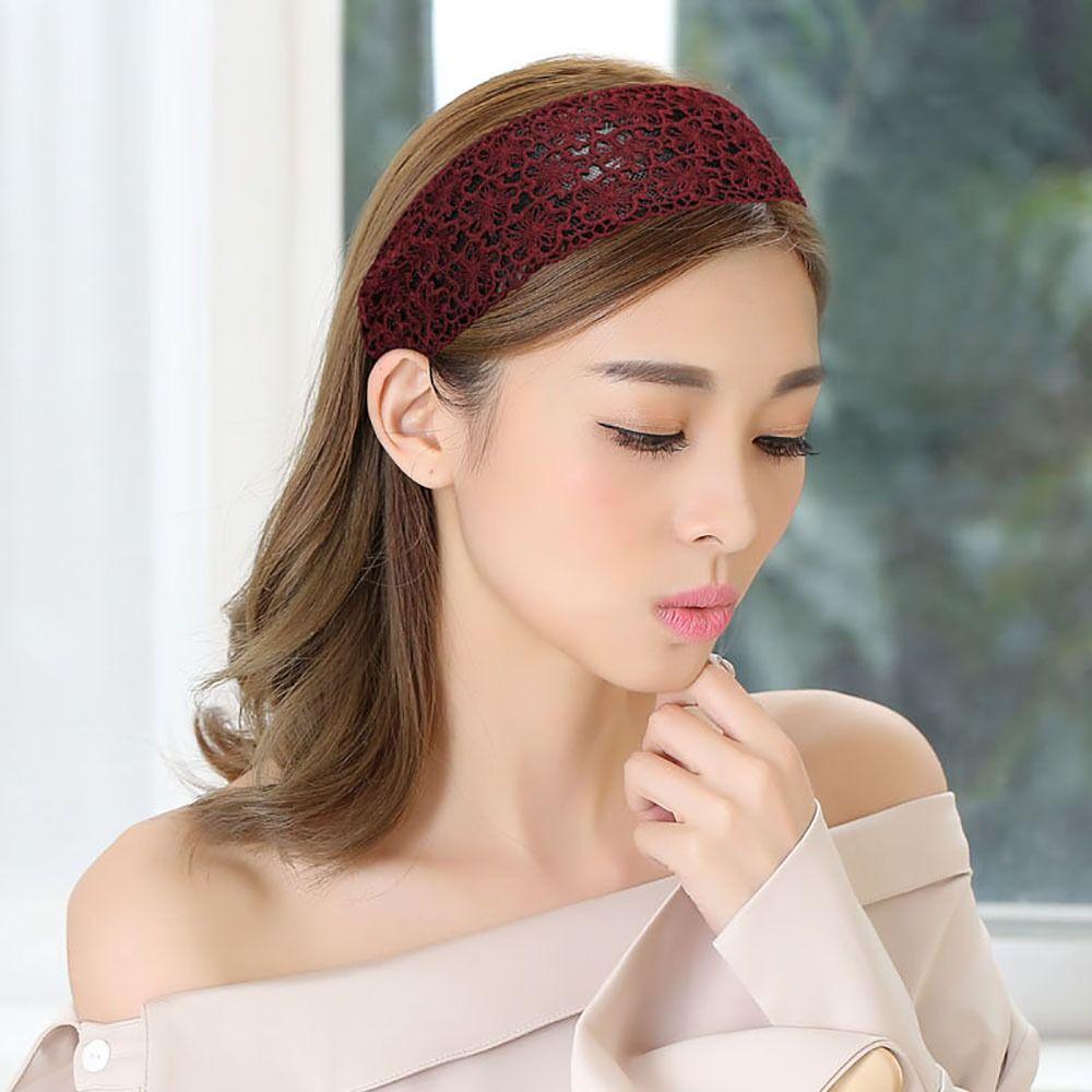 Toothed Non-slip Hairbands Hair Accessories Lace Turban Exquisite Hair Hoop
