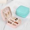Простой дизайн Дорожная шкатулка для украшений Мини-размер Шкатулка для хранения украшений Портативный держатель для серег Домашнее использование