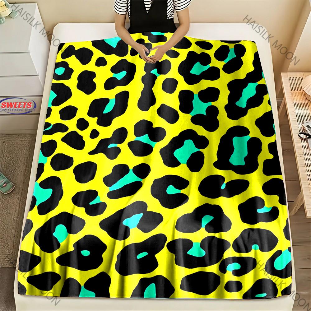 New Arrived! Colorful Leopard Themed Blankets for Friends Son Daughter Wife Birthday Holidays Christmas Fashion Gift Fast Arrive