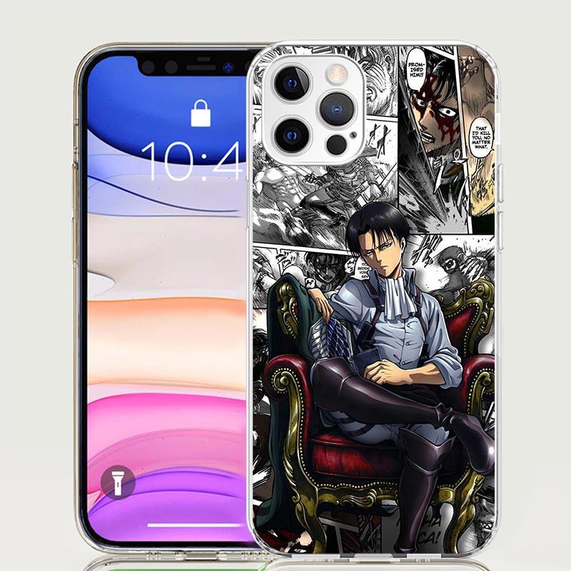 Чехол для телефона Атака Титанов Леви Для iPhone 17 Air 16 15 Plus 11 14 Pro Max 13 Mini 12 7 8 + SE Узор Арт Индивидуальная Крышка 17 Air