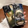 Чехол для телефона 'Древо Жизни Космос' Мягкий Для iPhone 15 16 17 Air 14 Pro Max 16E Plus 13 12 Mini Покрытие Защита от падения Fundas