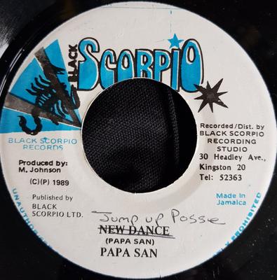7-дюймовая пластинка PAPA SAN - Jump Up Posse NONE Black Scorpio 1989 Ямайка Регги, Ска и Даб Б/у