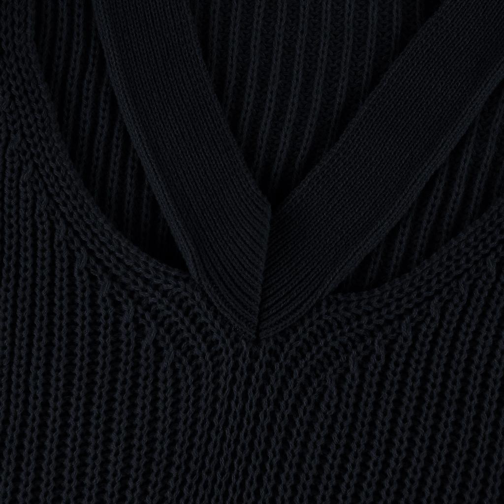 Женский модный свободный свитер с V-образным вырезом и длинным рукавом, однотонный повседневный свитер