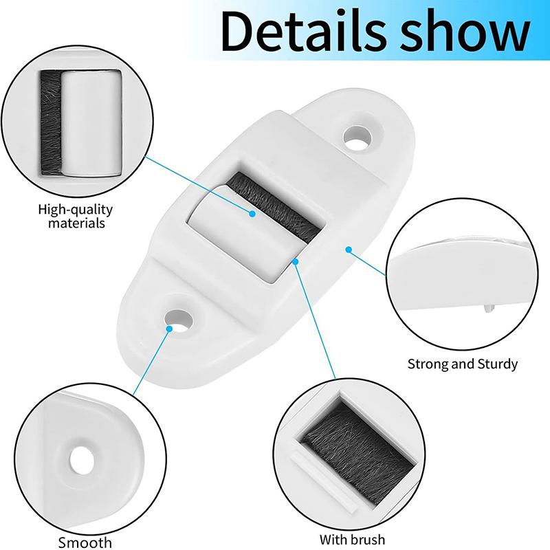 2/4/10 шт. Направляющая ремня Ролик направляющей ремня роллет С роликом и щеткой Направляющая ремня рулонной шторы(Сворачиваемый до ширины ремня 23 мм)