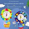 DIY Puzzle DIY Clock Toys Cartoon Clock Time Teaching Aid Cognition Clocks Toys  Baby DIY Toys