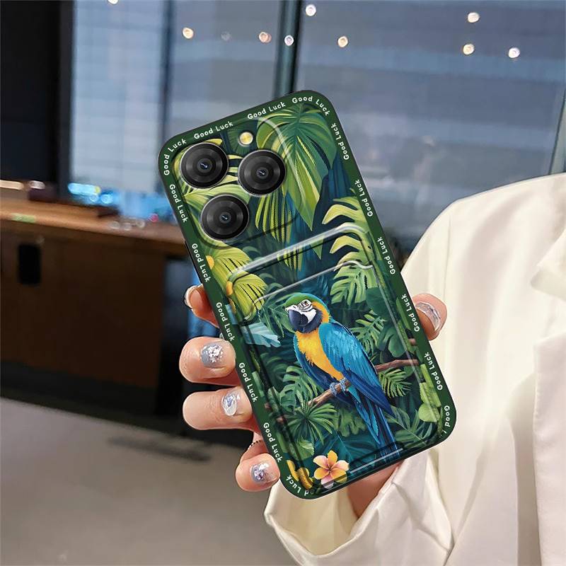 Durable Card Slot Phone Case For Blackview Shark9 5G Cute Graffiti Cover Fashion Design Cartoon Dirt-resistant TPU