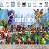 Баннер для украшения дня рождения в стиле игры Roblox для мальчиков 5x3 Этилен Фотофон Ткань